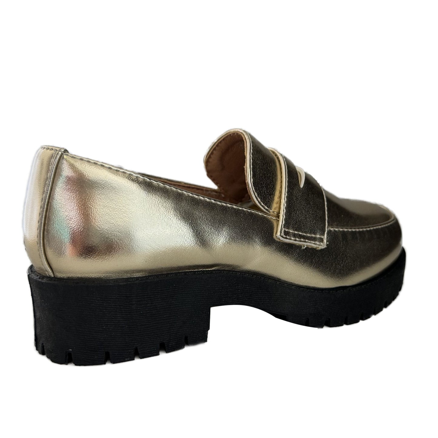 Kingsley-60K gold pu kids shoes