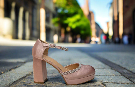 Lainey-3 blush satin