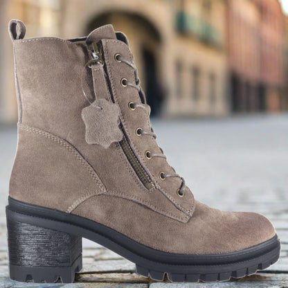 uno-02 taupe cowsuede leather