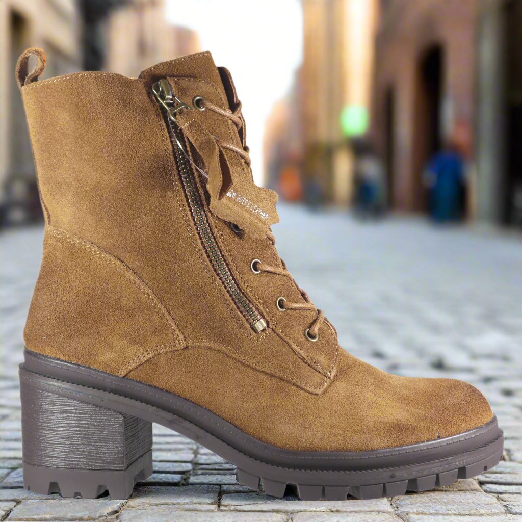 uno-02 camel cowsuede leather