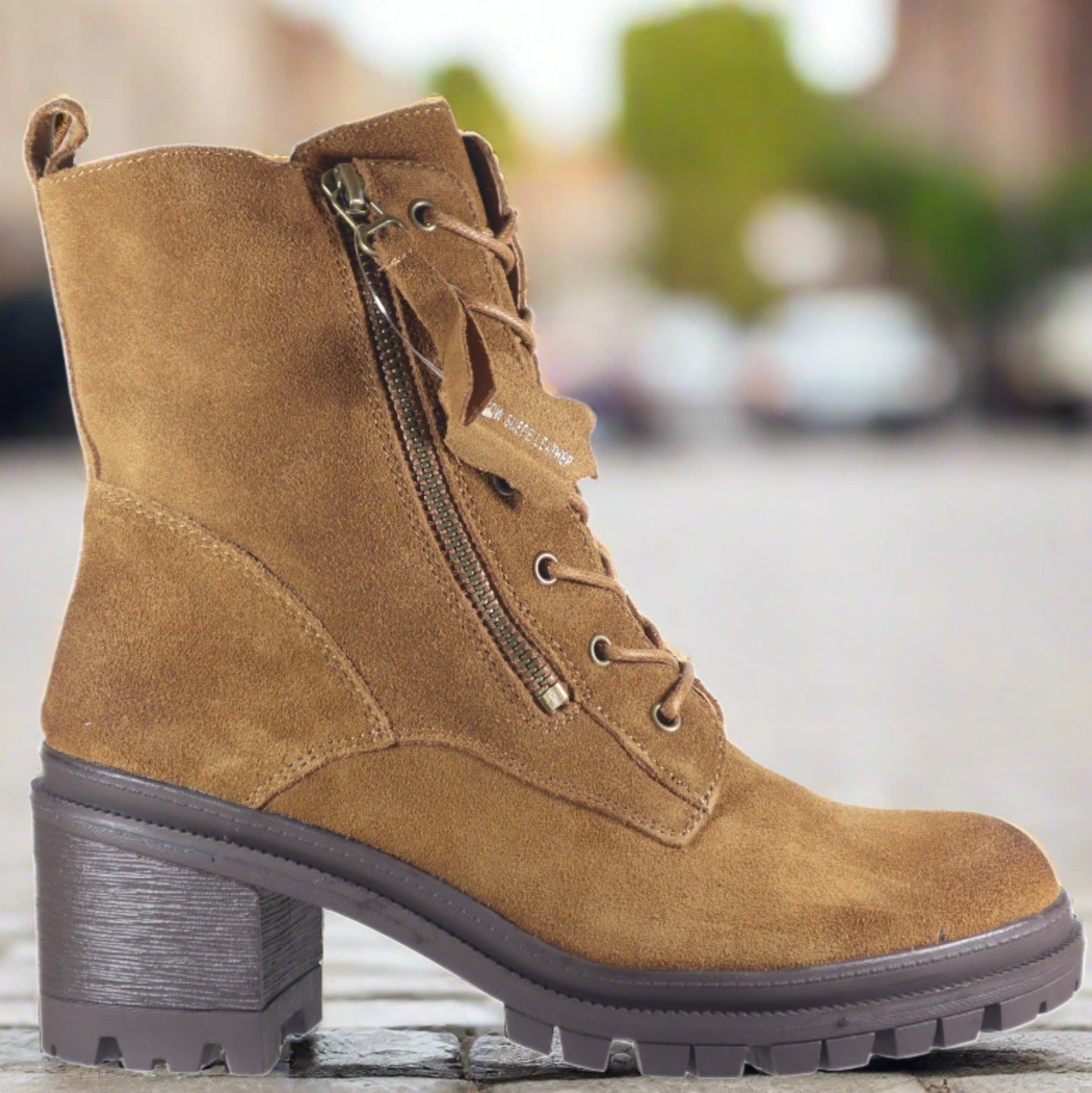 uno-02 camel cowsuede leather