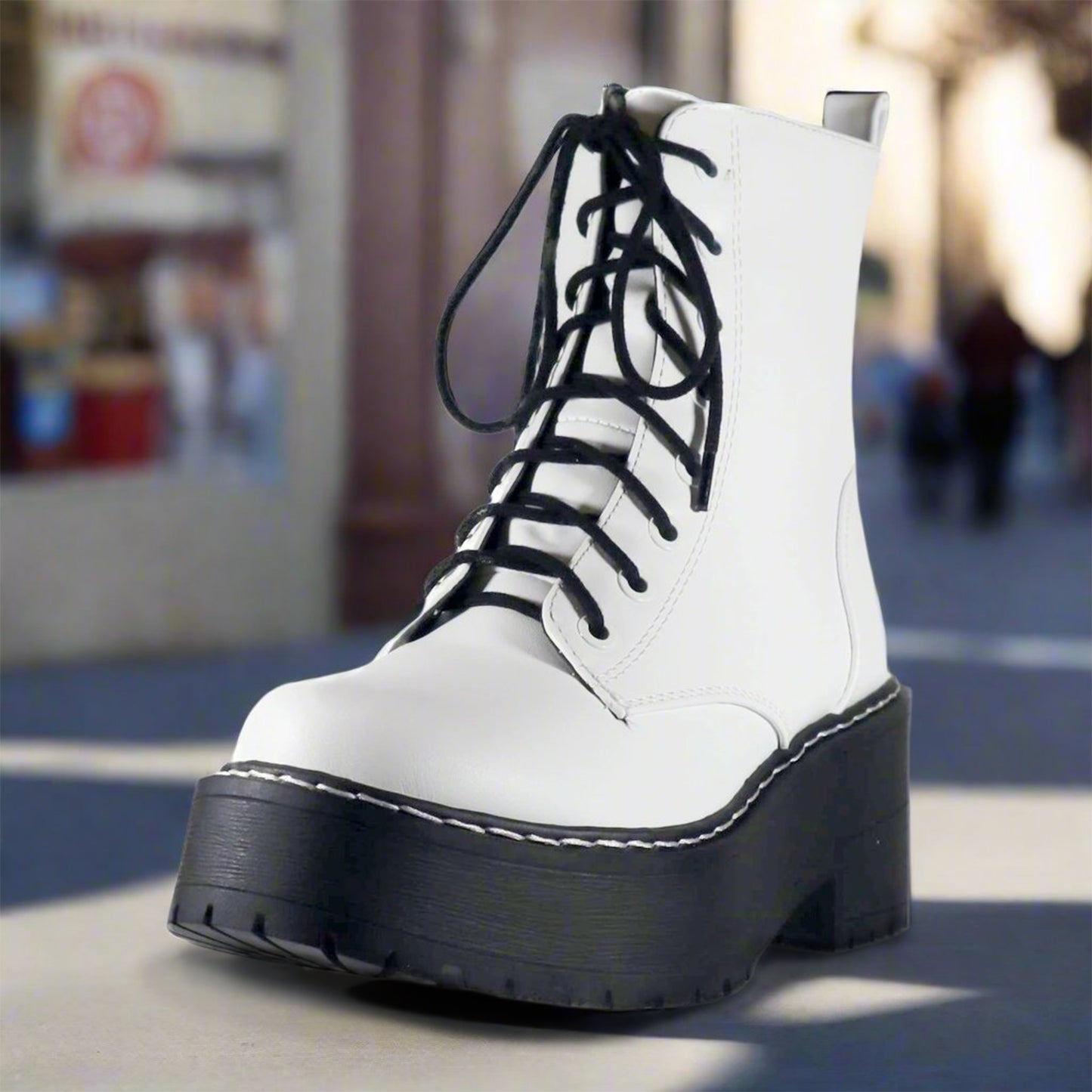 fling-s white pu/black