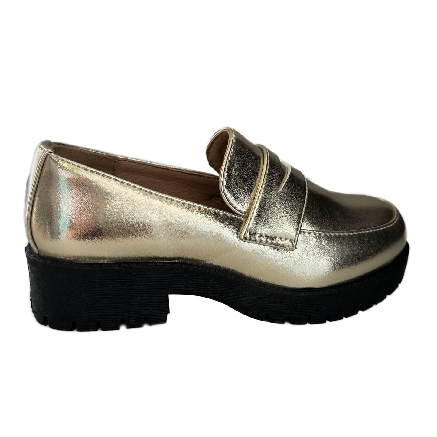 Kingsley-60K gold pu kids shoes
