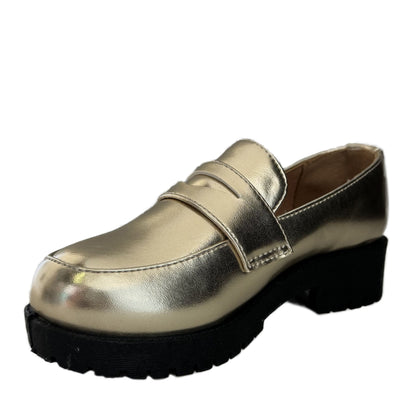 Kingsley-60K gold pu kids shoes