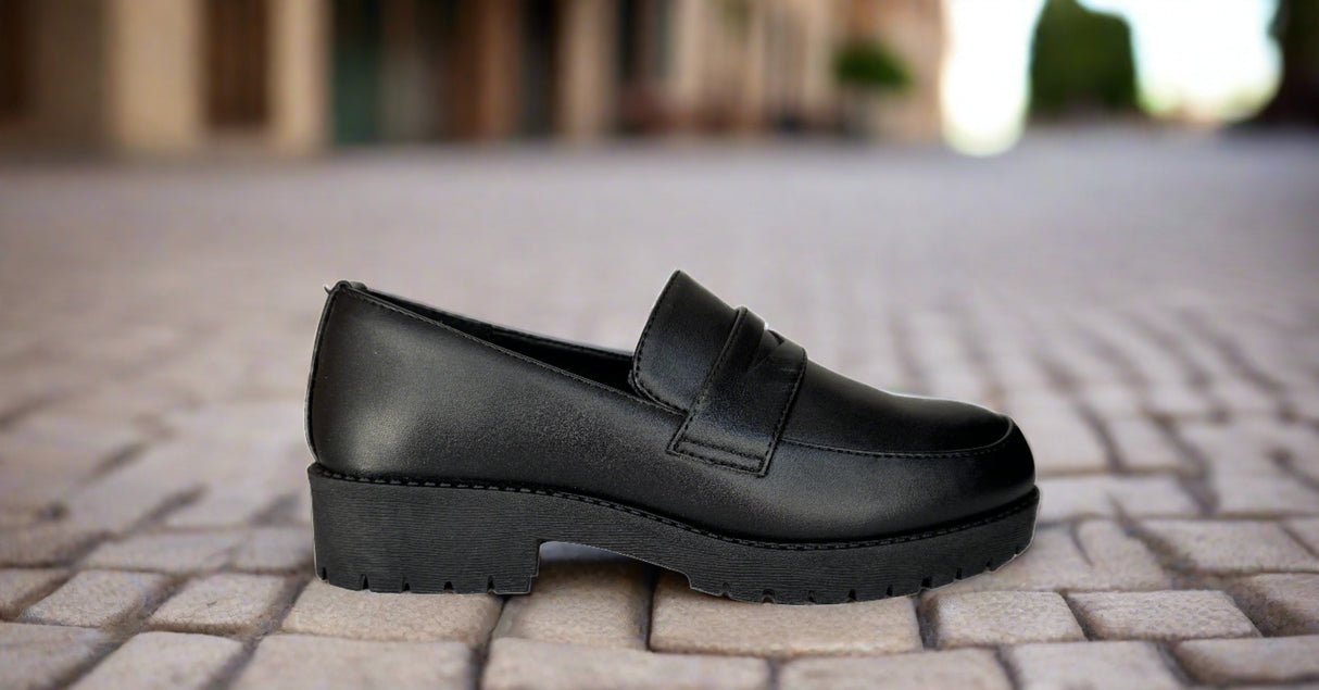 Kingsley-60K black pu kids shoes